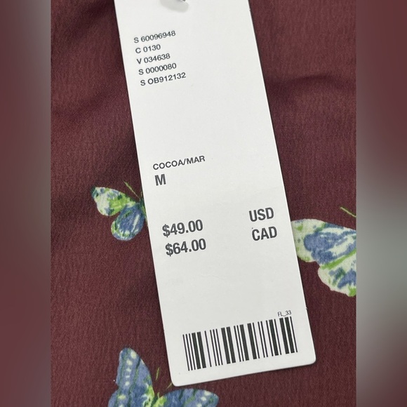 Urban Outfitters Women’s Medium Mallory Butterfly Mini Slip Dress Silky Summer - Picture 11 of 14